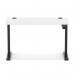 Air Lite 1200 x 600mm Height Adjustable Office Desk White Top Cable Ports Black Leg HA03857