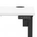 Air Lite 1200 x 600mm Height Adjustable Office Desk White Top Cable Ports Black Leg HA03857