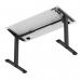 Air Lite 1200 x 600mm Height Adjustable Office Desk White Top Cable Ports Black Leg HA03857