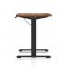 Air Lite 1200 x 600mm Height Adjustable Office Desk Walnut Top Cable Ports Black Leg HA03858