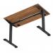 Air Lite 1200 x 600mm Height Adjustable Office Desk Walnut Top Cable Ports Black Leg HA03858