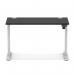 Air Lite 1200 x 600mm Height Adjustable Office Desk Black Top Cable Ports Silver Leg HA03860