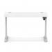 Air Lite 1200 x 600mm Height Adjustable Office Desk White Top Cable Ports Silver Leg HA03864