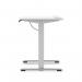 Air Lite 1200 x 600mm Height Adjustable Office Desk White Top Cable Ports Silver Leg HA03864