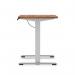 Air Lite 1200 x 600mm Height Adjustable Office Desk Walnut Top Cable Ports Silver Leg HA03865