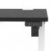 Air Lite 1200 x 600mm Height Adjustable Office Desk Black Top Cable Ports White Leg HA03867