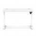 Air Lite 1200 x 600mm Height Adjustable Office Desk White Top Cable Ports White Leg HA03871