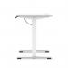 Air Lite 1200 x 600mm Height Adjustable Office Desk White Top Cable Ports White Leg HA03871