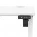 Air Lite 1200 x 600mm Height Adjustable Office Desk White Top Cable Ports White Leg HA03871