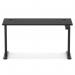 Air Lite 1400 x 600mm Height Adjustable Office Desk Black Top Cable Ports Black Leg HA03874