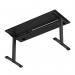 Air Lite 1400 x 600mm Height Adjustable Office Desk Black Top Cable Ports Black Leg HA03874