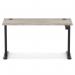 Air Lite 1400 x 600mm Height Adjustable Office Desk Grey Oak Top Cable Ports Black Leg HA03875