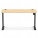 Air Lite 1400 x 600mm Height Adjustable Office Desk Maple Top Cable Ports Black Leg HA03876