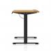 Air Lite 1400 x 600mm Height Adjustable Office Desk Oak Top Cable Ports Black Leg HA03877