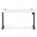 Air Lite 1400 x 600mm Height Adjustable Office Desk White Top Cable Ports Black Leg HA03878