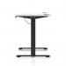 Air Lite 1400 x 600mm Height Adjustable Office Desk White Top Cable Ports Black Leg HA03878