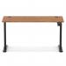 Air Lite 1400 x 600mm Height Adjustable Office Desk Walnut Top Cable Ports Black Leg HA03879