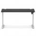 Air Lite 1400 x 600mm Height Adjustable Office Desk Black Top Cable Ports Silver Leg HA03881