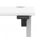Air Lite 1400 x 600mm Height Adjustable Office Desk White Top Cable Ports Silver Leg HA03885