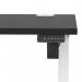 Air Lite 1400 x 600mm Height Adjustable Office Desk Black Top Cable Ports White Leg HA03888