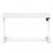 Air Lite 1400 x 600mm Height Adjustable Office Desk White Top Cable Ports White Leg HA03892
