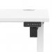 Air Lite 1400 x 600mm Height Adjustable Office Desk White Top Cable Ports White Leg HA03892