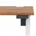 Air Lite 1400 x 600mm Height Adjustable Office Desk Walnut Top Cable Ports White Leg HA03893