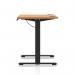 Air Lite 1600 x 600mm Height Adjustable Office Desk Beech Top Cable Ports Black Leg HA03894
