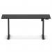 Air Lite 1600 x 600mm Height Adjustable Office Desk Black Top Cable Ports Black Leg HA03895