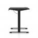 Air Lite 1600 x 600mm Height Adjustable Office Desk Black Top Cable Ports Black Leg HA03895