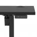 Air Lite 1600 x 600mm Height Adjustable Office Desk Black Top Cable Ports Black Leg HA03895