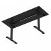 Air Lite 1600 x 600mm Height Adjustable Office Desk Black Top Cable Ports Black Leg HA03895