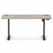 Air Lite 1600 x 600mm Height Adjustable Office Desk Grey Oak Top Cable Ports Black Leg HA03896