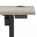 Air Lite 1600 x 600mm Height Adjustable Office Desk Grey Oak Top Cable Ports Black Leg HA03896