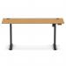 Air Lite 1600 x 600mm Height Adjustable Office Desk Oak Top Cable Ports Black Leg HA03898