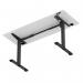 Air Lite 1600 x 600mm Height Adjustable Office Desk White Top Cable Ports Black Leg HA03899
