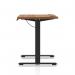 Air Lite 1600 x 600mm Height Adjustable Office Desk Walnut Top Cable Ports Black Leg HA03900