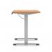Air Lite 1600 x 600mm Height Adjustable Office Desk Beech Top Cable Ports Silver Leg HA03901