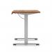 Air Lite 1600 x 600mm Height Adjustable Office Desk Walnut Top Cable Ports Silver Leg HA03907