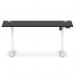 Air Lite 1600 x 600mm Height Adjustable Office Desk Black Top Cable Ports White Leg HA03909