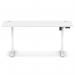 Air Lite 1600 x 600mm Height Adjustable Office Desk White Top Cable Ports White Leg HA03913