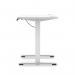 Air Lite 1600 x 600mm Height Adjustable Office Desk White Top Cable Ports White Leg HA03913