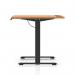 Air Lite 1000 x 800mm Height Adjustable Office Desk Beech Top Cable Ports Black Leg HA03915