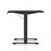 Air Lite 1000 x 800mm Height Adjustable Office Desk Black Top Cable Ports Black Leg HA03916