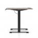 Air Lite 1000 x 800mm Height Adjustable Office Desk Grey Oak Top Cable Ports Black Leg HA03917
