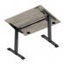 Air Lite 1000 x 800mm Height Adjustable Office Desk Grey Oak Top Cable Ports Black Leg HA03917