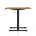 Air Lite 1000 x 800mm Height Adjustable Office Desk Oak Top Cable Ports Black Leg HA03919