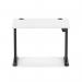 Air Lite 1000 x 800mm Height Adjustable Office Desk White Top Cable Ports Black Leg HA03920