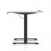 Air Lite 1000 x 800mm Height Adjustable Office Desk White Top Cable Ports Black Leg HA03920
