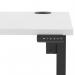 Air Lite 1000 x 800mm Height Adjustable Office Desk White Top Cable Ports Black Leg HA03920